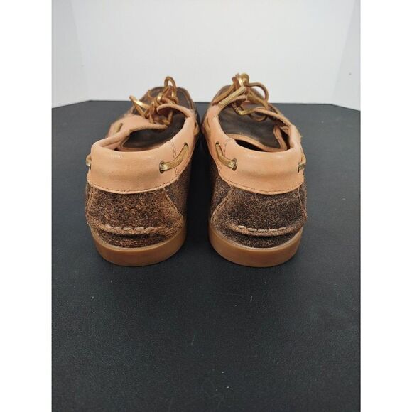Ariat 10012905 Yuma Peach & Brown Boat Oxford Lace Up Leather Womens Shoe Sz 8.5 - Picture 4 of 8